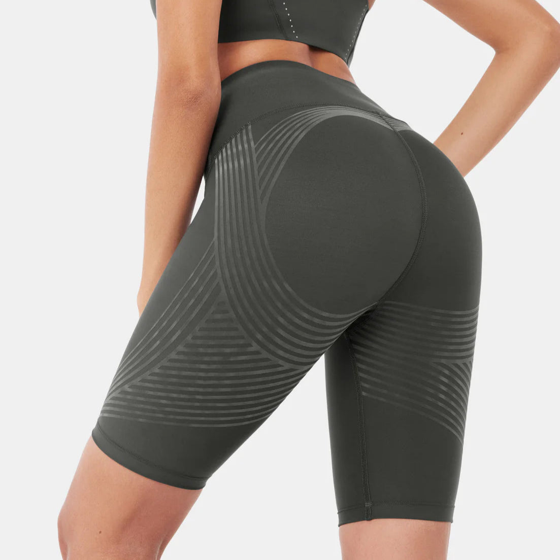 Short modellante 3D FittaBella a vita alta sopra il ginocchio