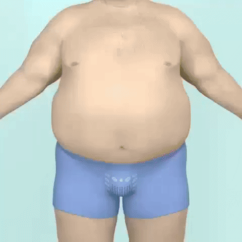 Animazione della canotta compressiva CoreArmour con effetto blu